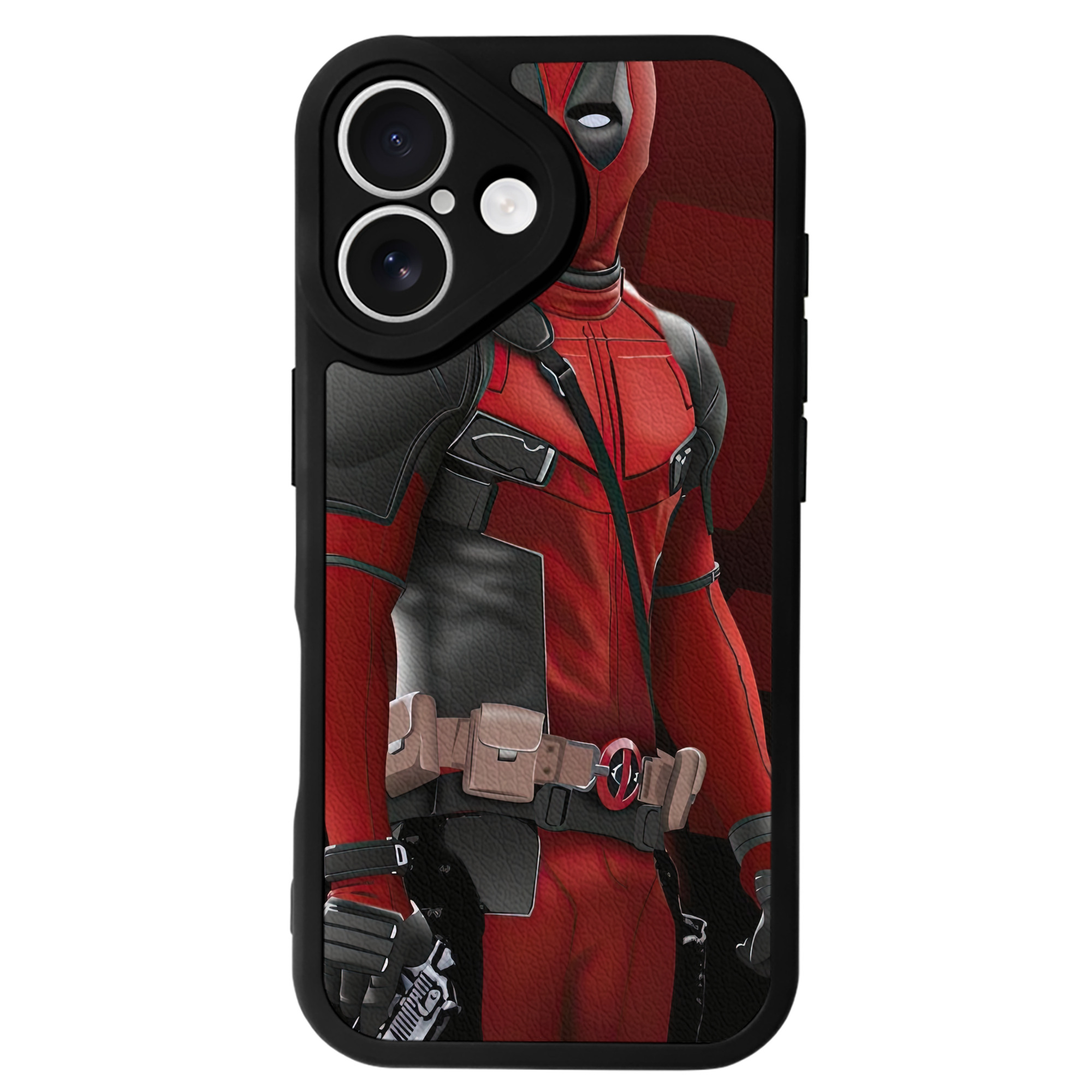 （画像用） Deadpool デッドプール 【iPhone 16シリーズ対応】シリコンスマホケース（レザー調） 材質：シリコン